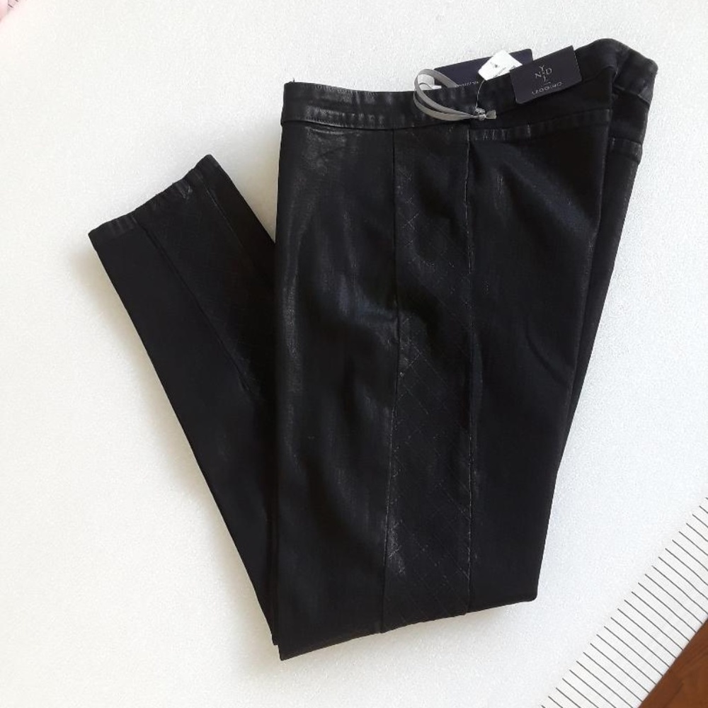 NYDJ coated denim  leggings - Black, NWT